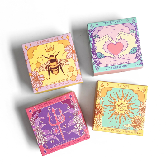 The Empress Bee Shower Steamer Set in Golden Honey