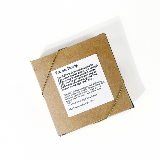 Hand painted Oyster Shell Trinket Tray Dish