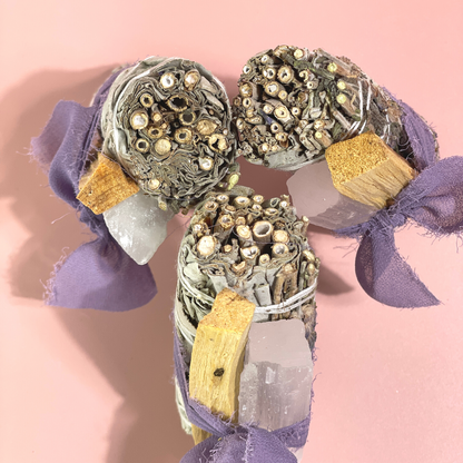 Lavender + White Sage Protection Bundle with Selenite and Palo Santo