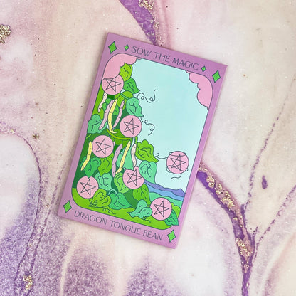 Dragon Tongue Bush Bean Tarot Seed Packet