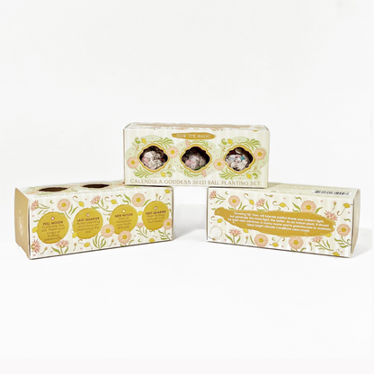 Calendula Goddess Mini Seed Ball Gift Box Set
