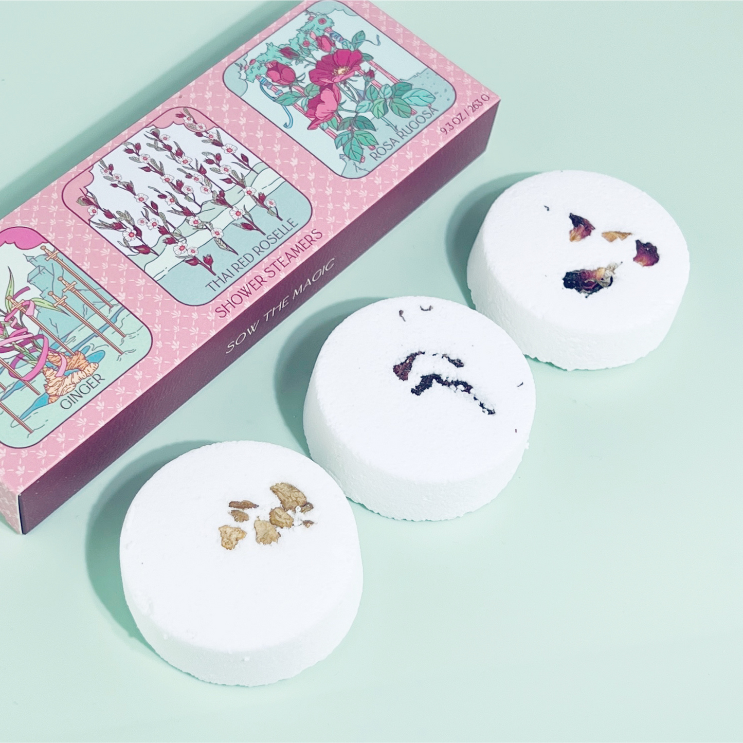 Floral Tarot Shower Steamer Trio With Botanicals