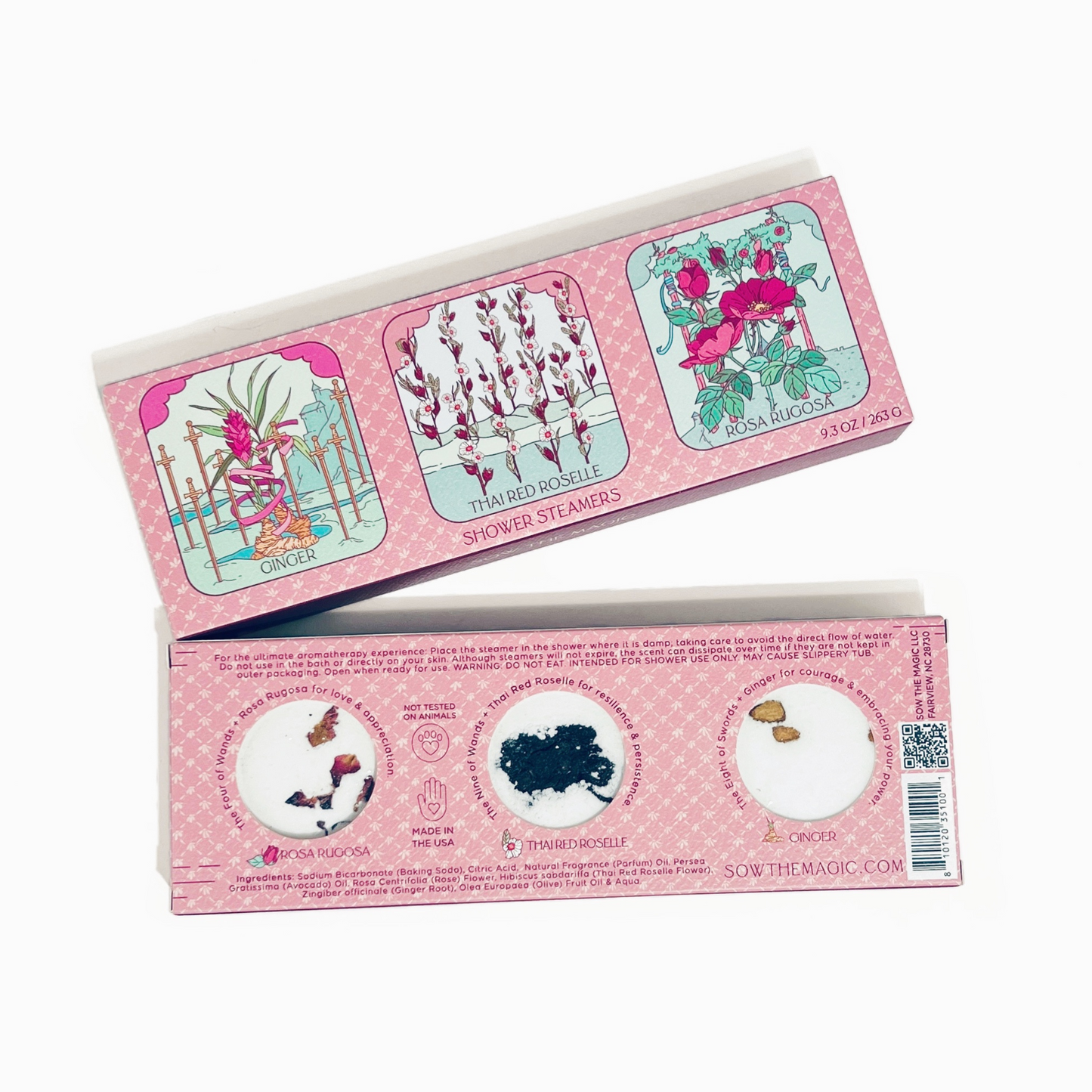 Floral Tarot Shower Steamer Trio With Botanicals