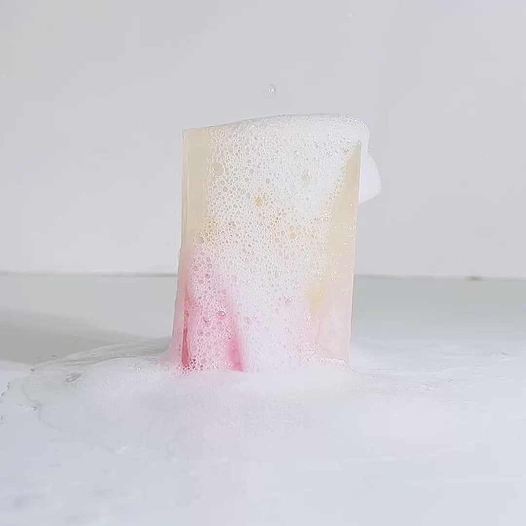 Spirited Sunset Gemstone Bar Soap in Wild Rose with Rose Quartz