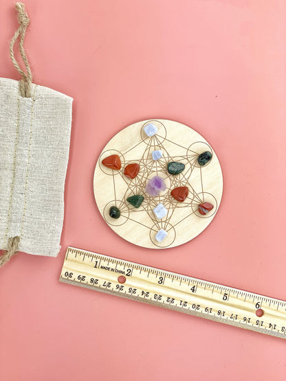 Energy Merkaba Metatron's Crystal Grid Board