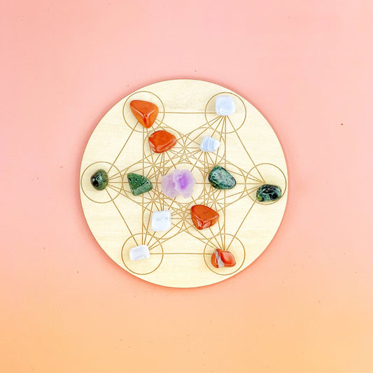 Energy Merkaba Metatron's Crystal Grid Board