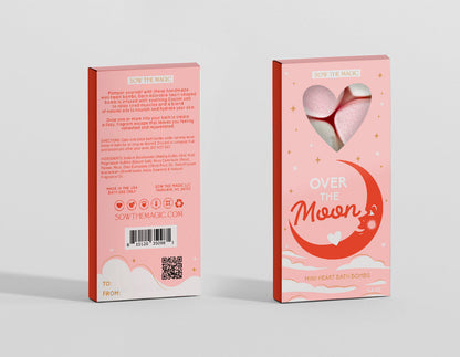 Over The Moon Mini Sweet Heart Bath Bombs Gift Set